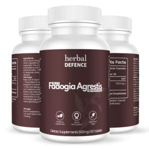 3 Fadogia Agrestist Australia Bottles (With Side and Back View)